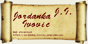 Jordanka Ivović vizit kartica